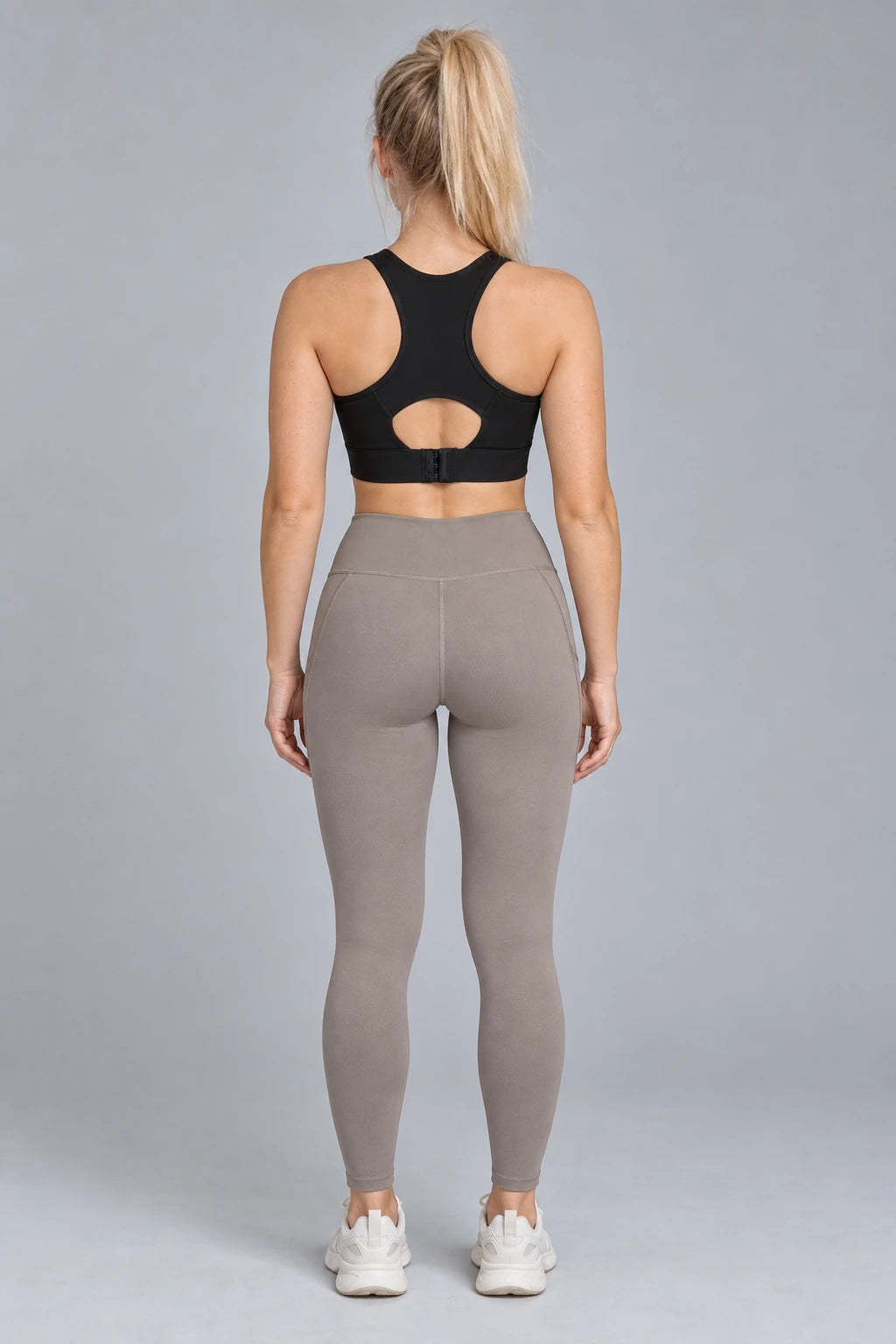 WEARHUB Polyester-Spandex Hook-and-Eye Sports Bra — product, back view