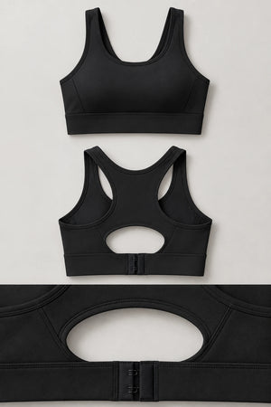 WEARHUB Polyester-Spandex Hook-and-Eye Sports Bra — product, details view