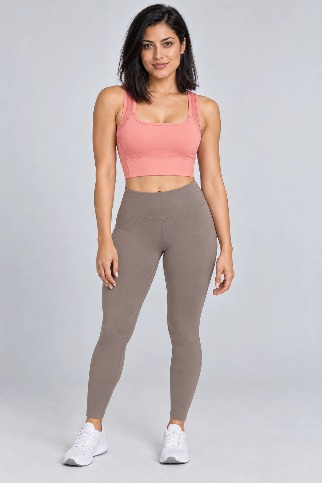WEARHUB Polyester-Spandex Mesh-Panel Sports Bra — Starry Black, front view
