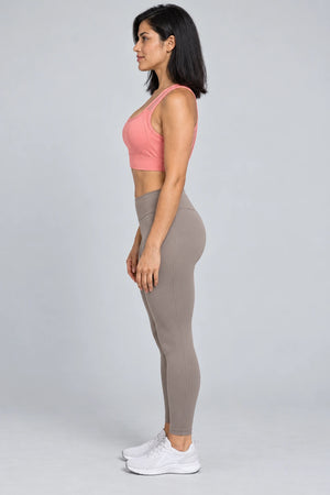 WEARHUB Polyester-Spandex Mesh-Panel Sports Bra — product, side view