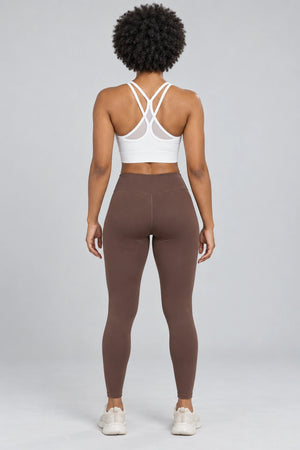 WEARHUB Polyester-Spandex Mesh Crisscross Sports Bra — product, back view