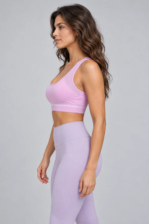 WEARHUB Polyester-Spandex Mesh Racerback Sports Bra — product, side view