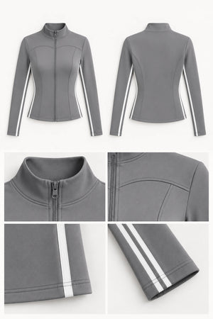 WEARHUB Polyester-Spandex Contour-Line Active Jacket — product, details view