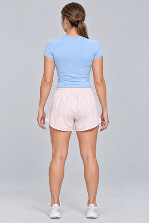 WEARHUB Polyester-Spandex Breathable Mesh Active Shorts — product, back view