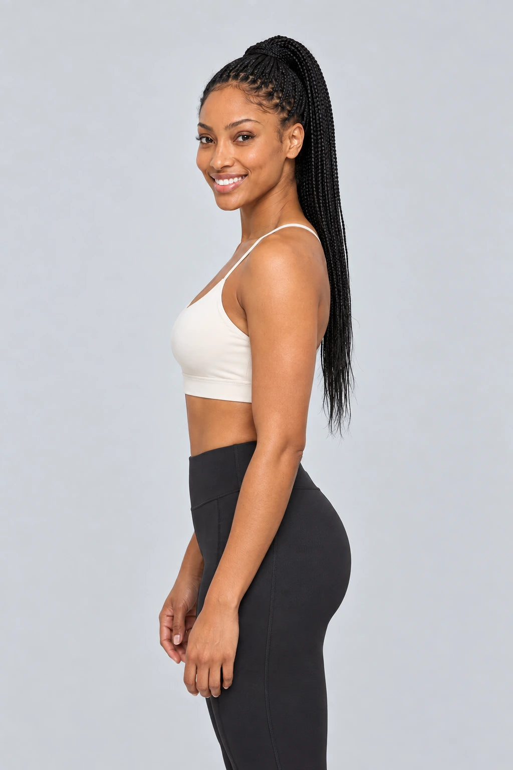 WEARHUB Polyester-Spandex EU-Sized Y-Back Sports Bra — product, side view