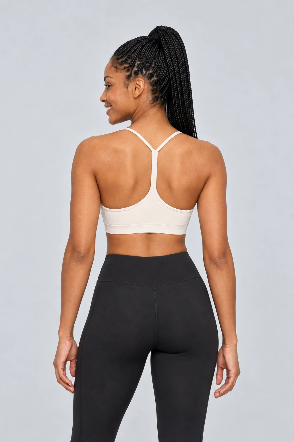 WEARHUB Polyester-Spandex EU-Sized Y-Back Sports Bra — product, back view