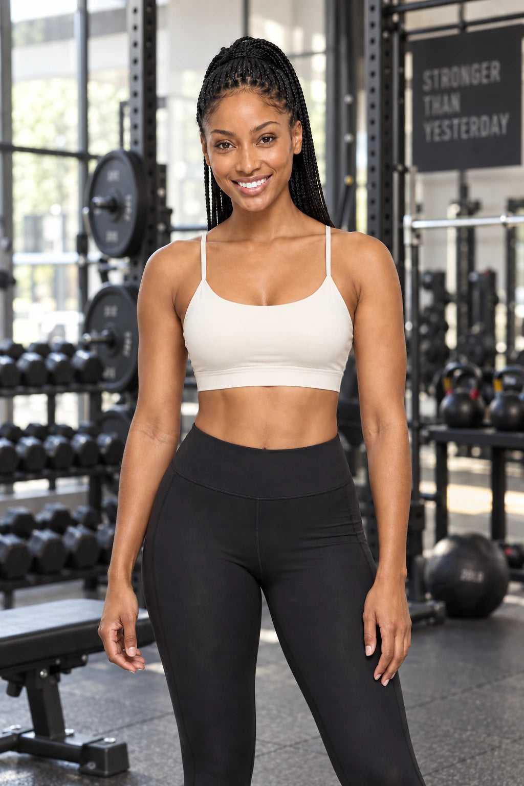 WEARHUB Polyester-Spandex EU-Sized Y-Back Sports Bra — product, scene view