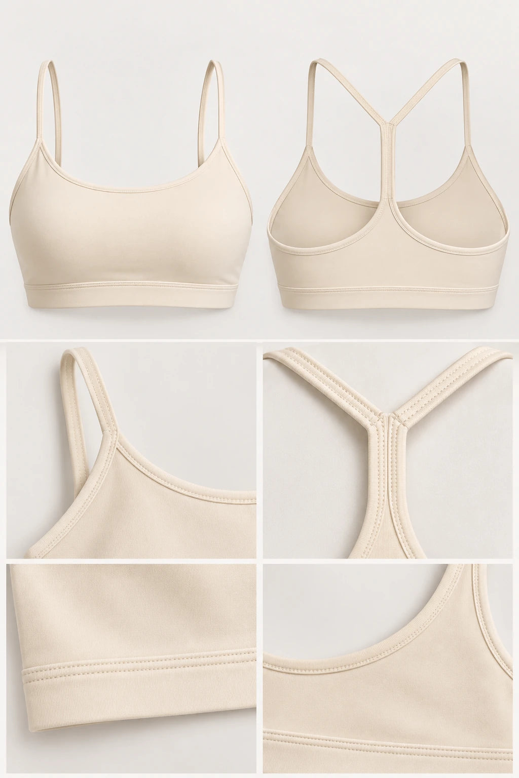 WEARHUB Polyester-Spandex EU-Sized Y-Back Sports Bra — product, details view
