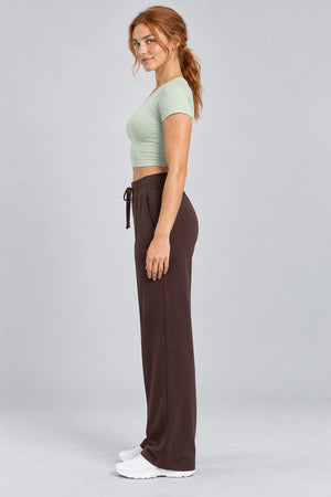 WEARHUB Polyester-Spandex Contoured-Seam Casual Pants — product, side view
