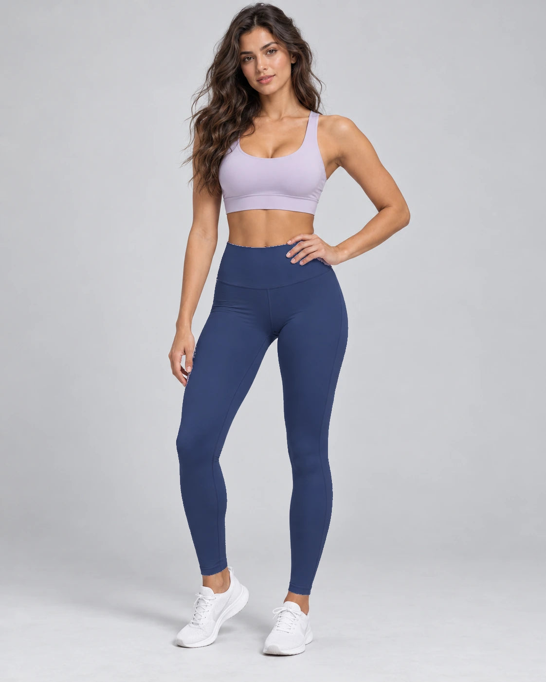 WEARHUB Nylon-Spandex Essential Active Pants — Meteor Grey, front view