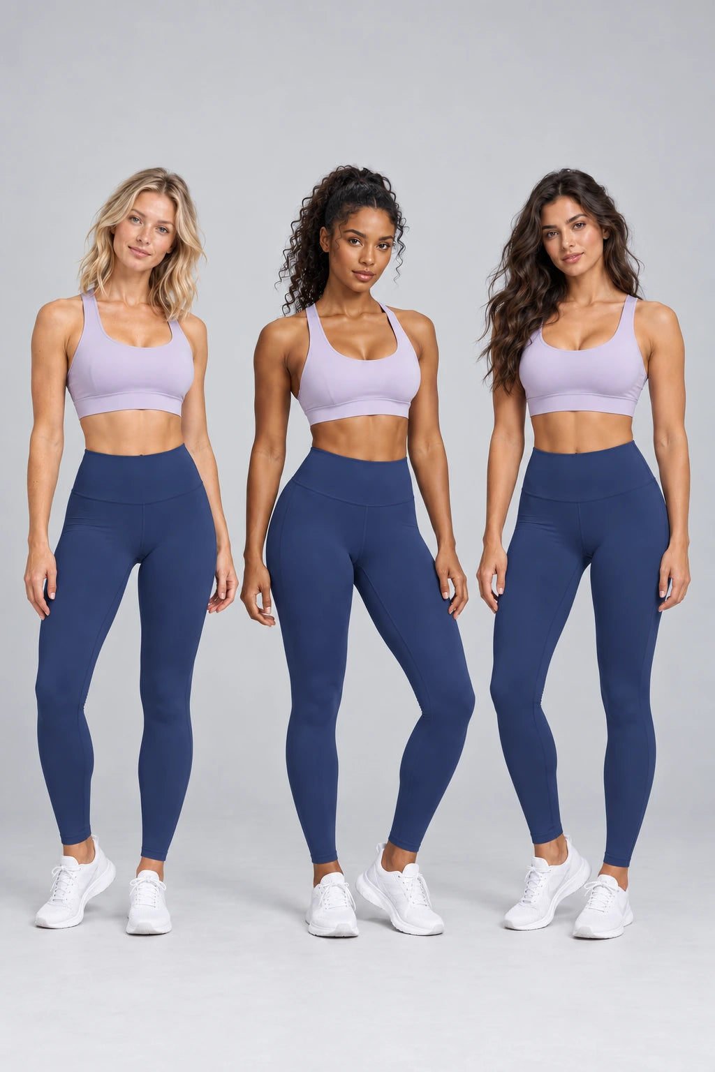 WEARHUB Nylon-Spandex Essential Active Pants — product, multiracial view