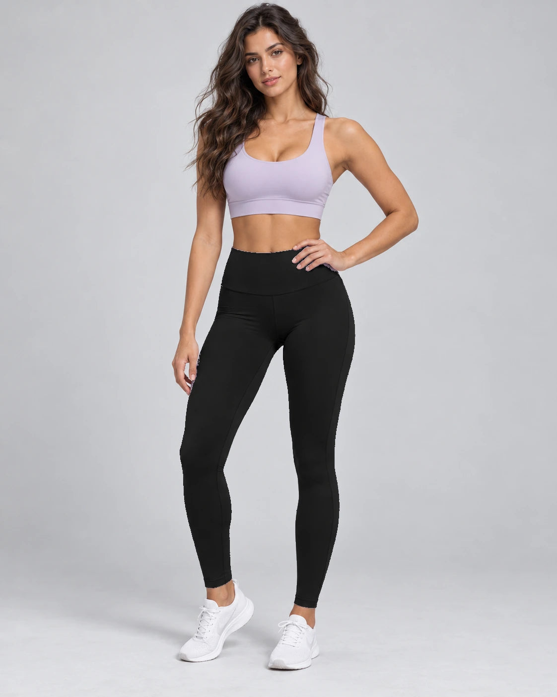 WEARHUB Nylon-Spandex Essential Active Pants — Black, color front view