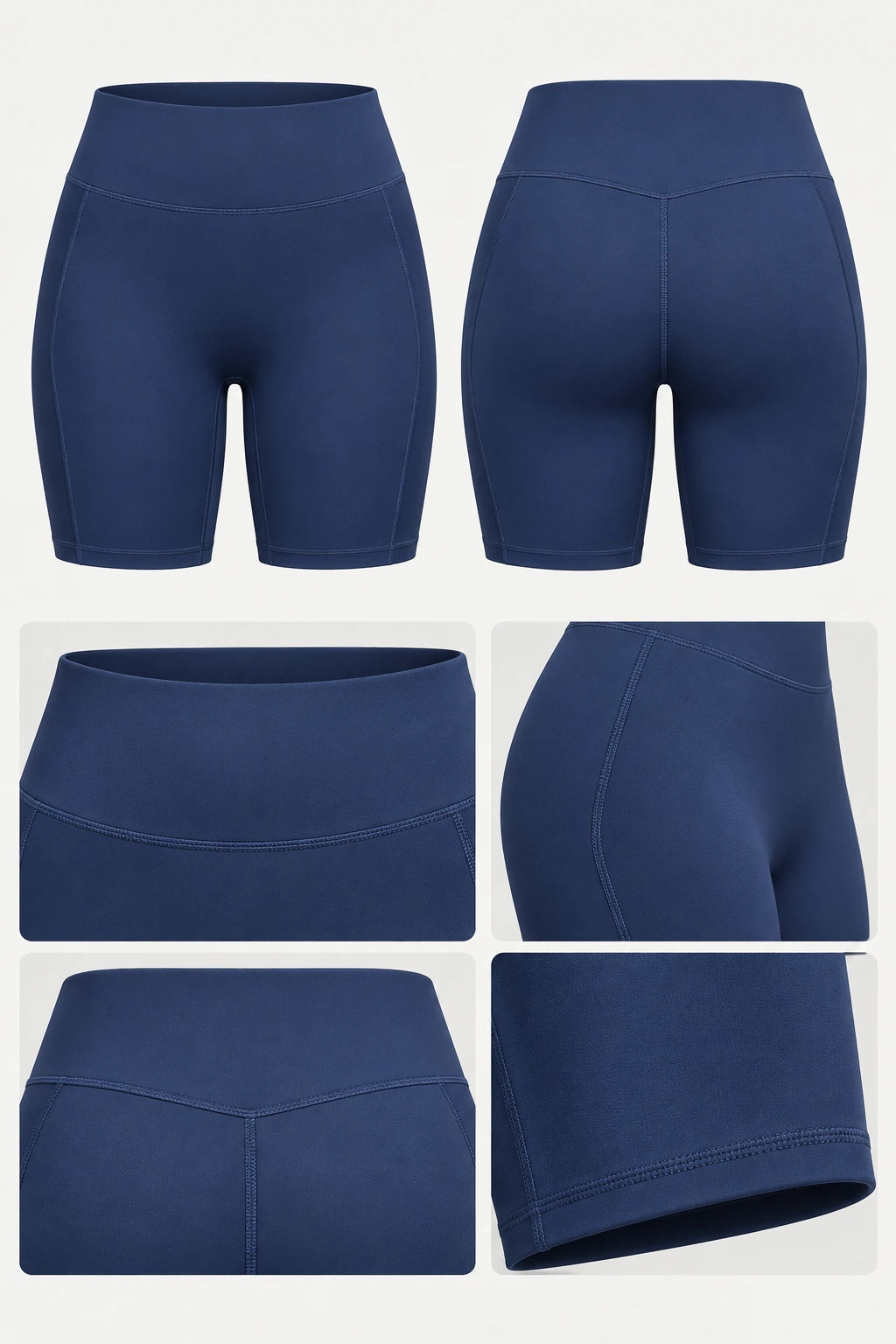 WEARHUB Nylon-Spandex Stretch Biker Shorts — product, details view
