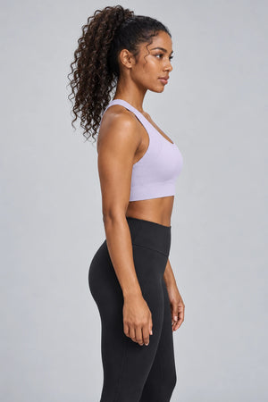 WEARHUB Nylon-Spandex Racerback Sports Bra — product, side view