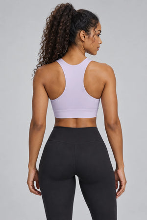 WEARHUB Nylon-Spandex Racerback Sports Bra — product, back view