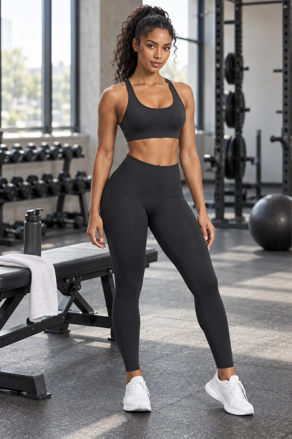 WEARHUB Nylon-Spandex Mesh Cutout Sports Bra — product, scene view
