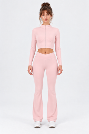 WEARHUB Nylon-Spandex Stretch Active Jacket — Pink, front view