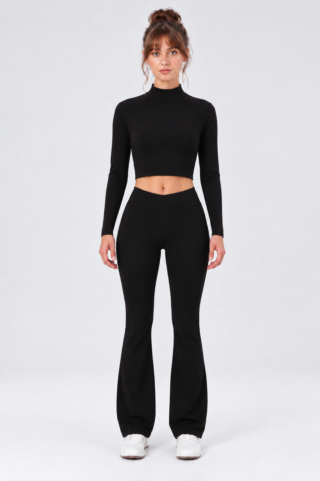 WEARHUB Nylon-Spandex Stretch Active Jacket — Black, front view