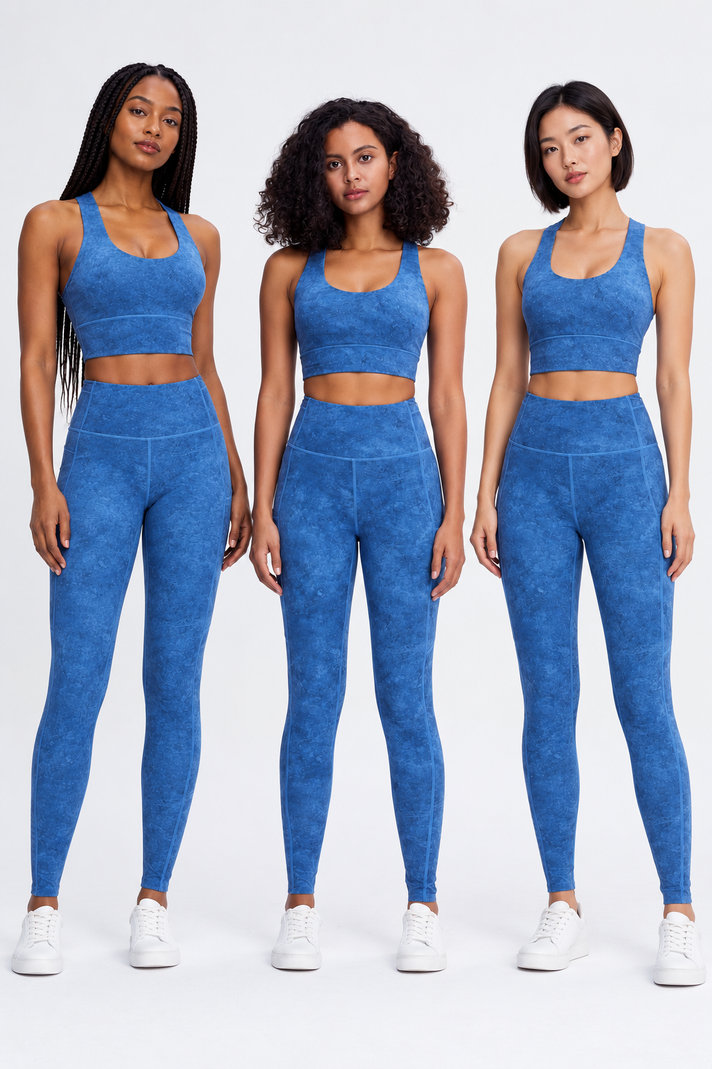 WEARHUB Nylon-Spandex Washed-Finish Active Tank — Washed Blue, on multiple models