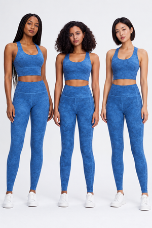 WEARHUB Nylon-Spandex Washed-Finish Active Tank — Washed Blue, on multiple models