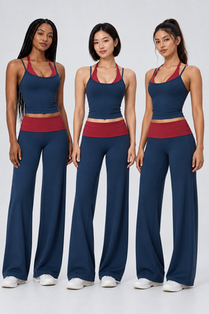 WEARHUB Nylon-Spandex Stretch Full-Length Active Jumpsuit — Pink, on multiple models