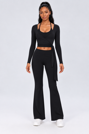 WEARHUB Nylon-Spandex Stretch Active Jacket — Black, front view