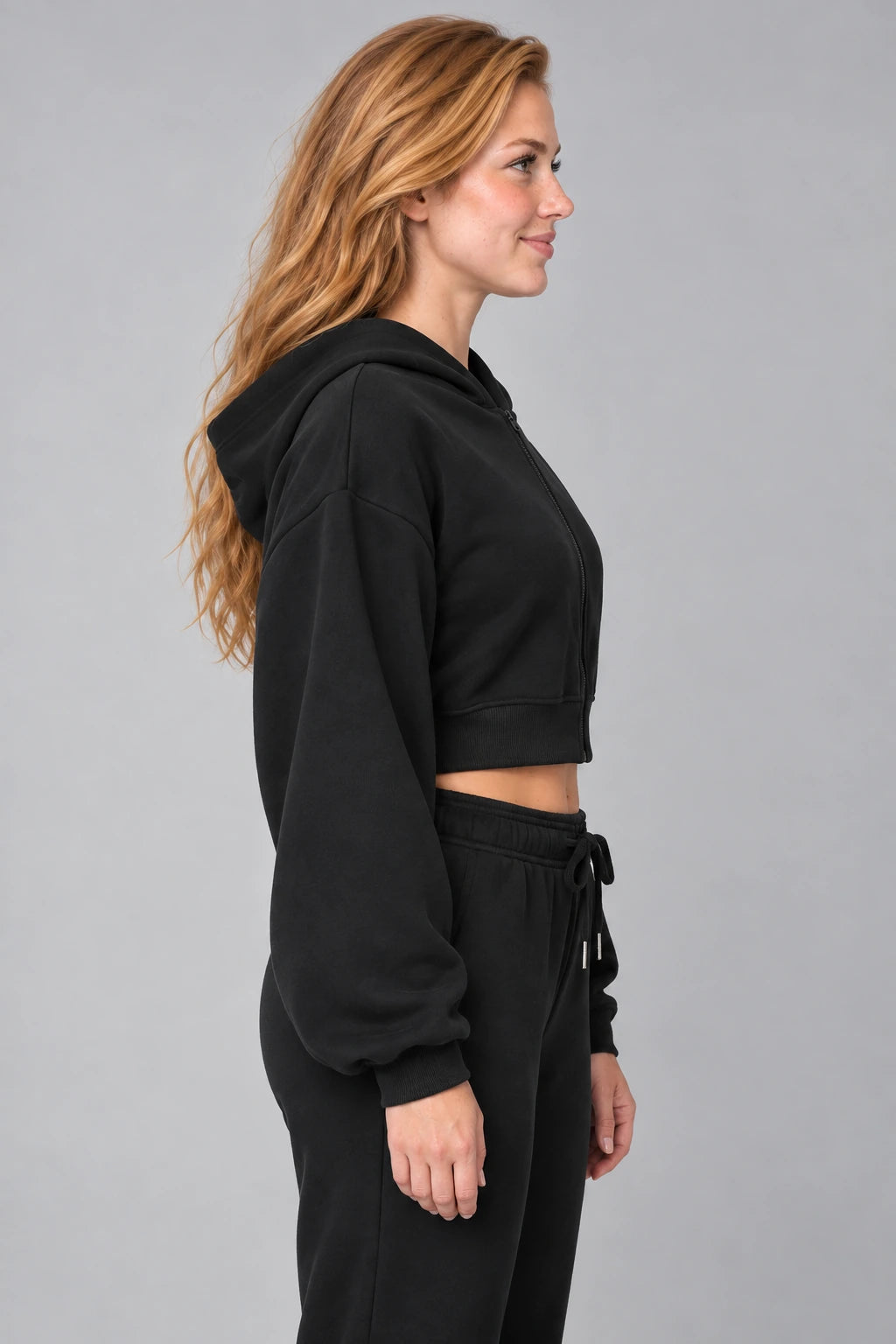 WEARHUB Cotton-Polyester Fleece Active Jacket — WHZ006 — product, side view