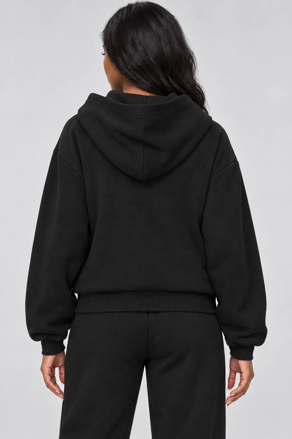 WEARHUB Cotton-Polyester Fleece Active Jacket — WHZ007 — product, back view