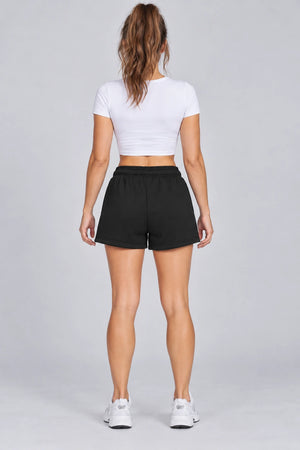 WEARHUB Cotton-Polyester Fleece Sweat Shorts — WHZ008 — product, back view