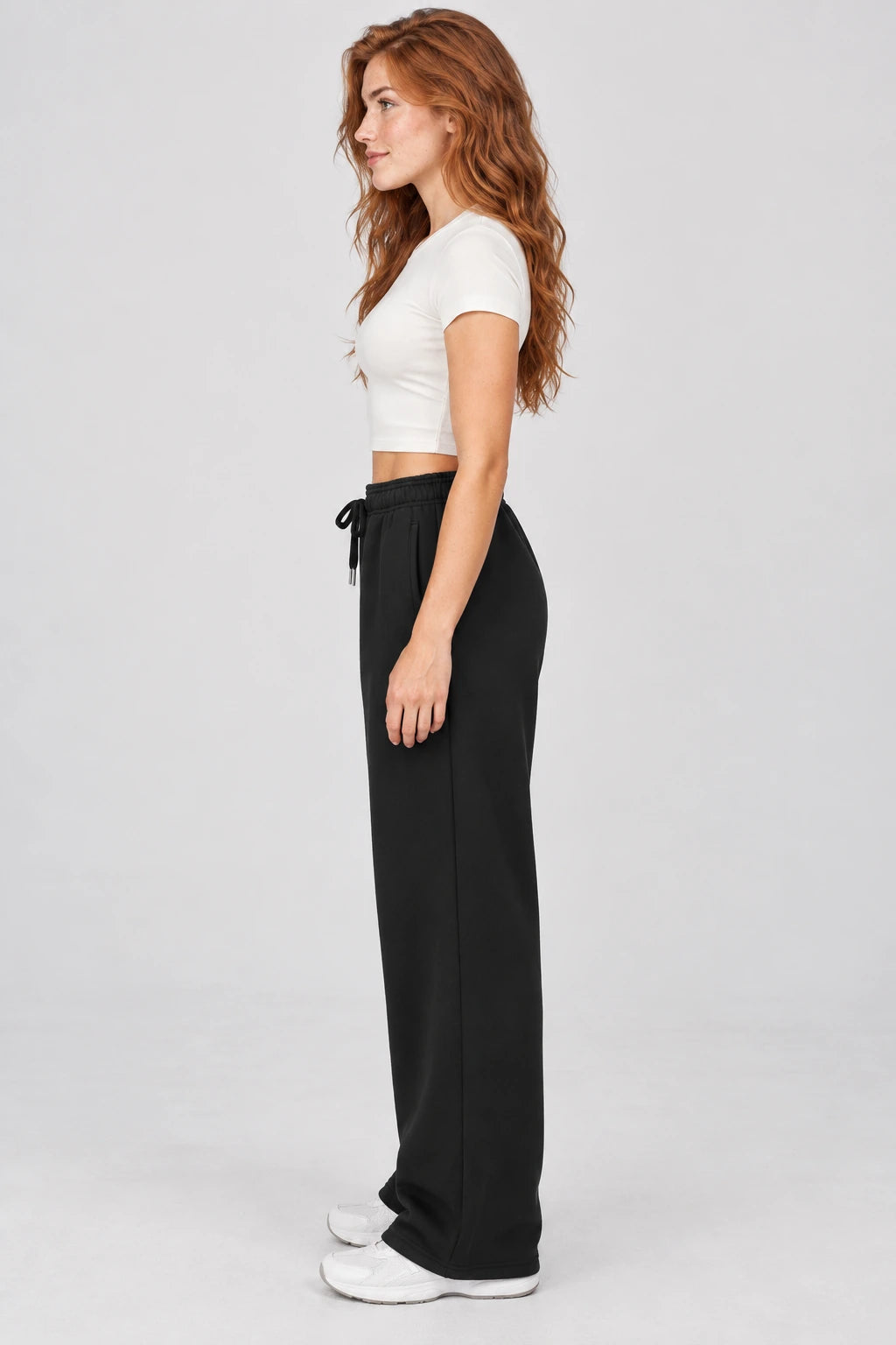 WEARHUB Cotton-Polyester Fleece Sweatpants — WHZ009 — product, side view