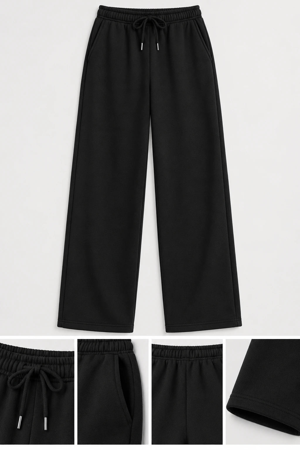 WEARHUB Cotton-Polyester Fleece Sweatpants — WHZ009 — product, details view