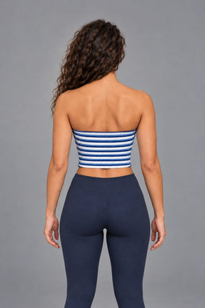 WEARHUB Polyester-Spandex Double-Sided Fleece Sports Bra — WHZ010 — product, back view