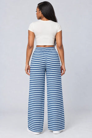 WEARHUB Polyester-Spandex Double-Sided Fleece Wide-Leg Yoga Pants — WHZ013 — product, back view