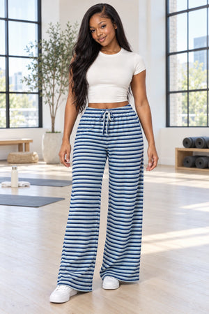 WEARHUB Polyester-Spandex Double-Sided Fleece Wide-Leg Yoga Pants — WHZ013 — product, scene view