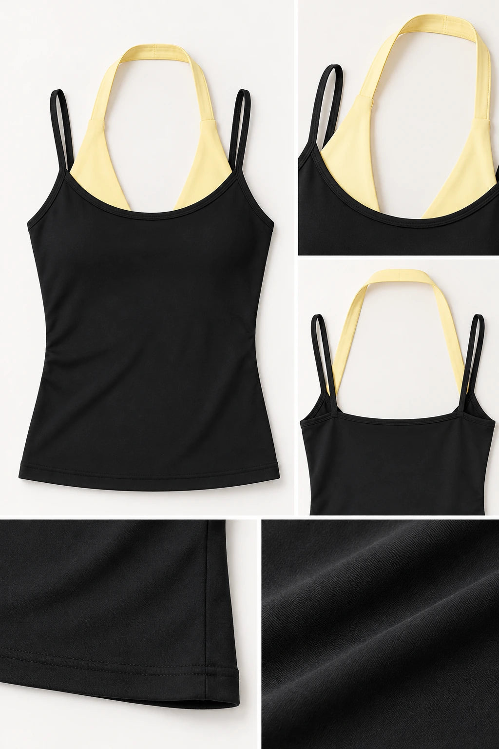 WEARHUB Nylon-Spandex Brushed Active Tank — WHZ014 — product, details view