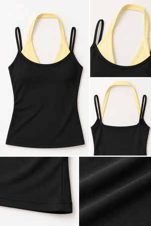 WEARHUB Nylon-Spandex Brushed Active Tank — WHZ014 — product, details view