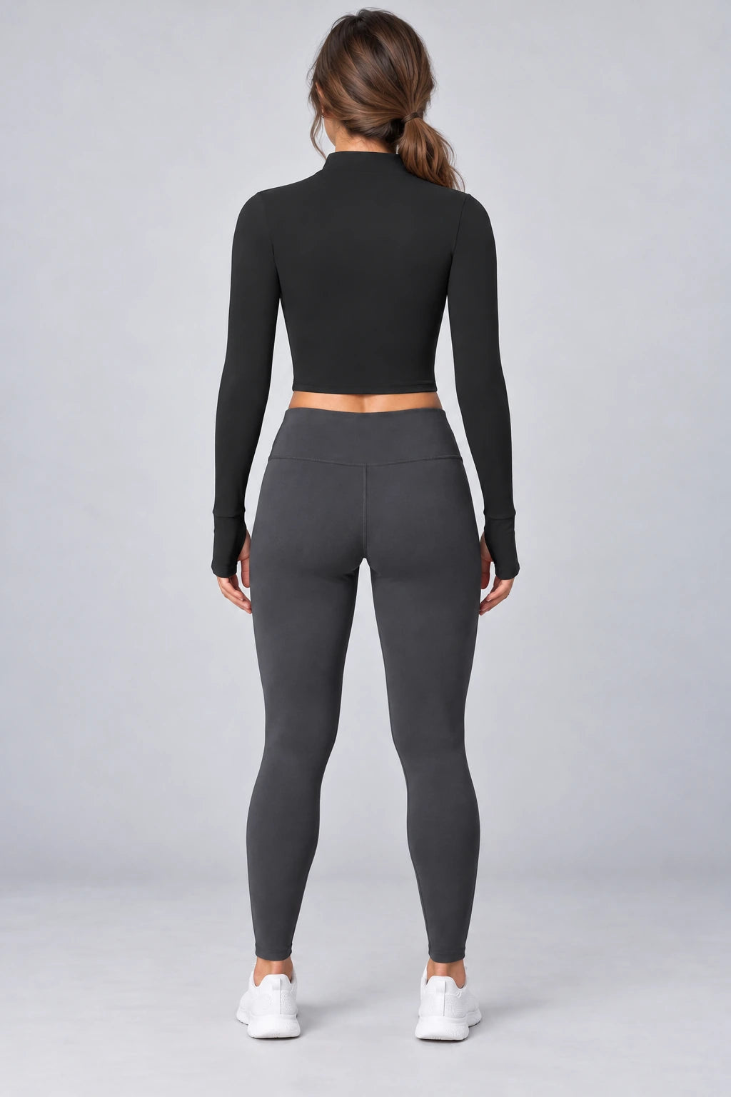 WEARHUB Nylon-Spandex Brushed Active Jacket — WHZ016 — product, back view