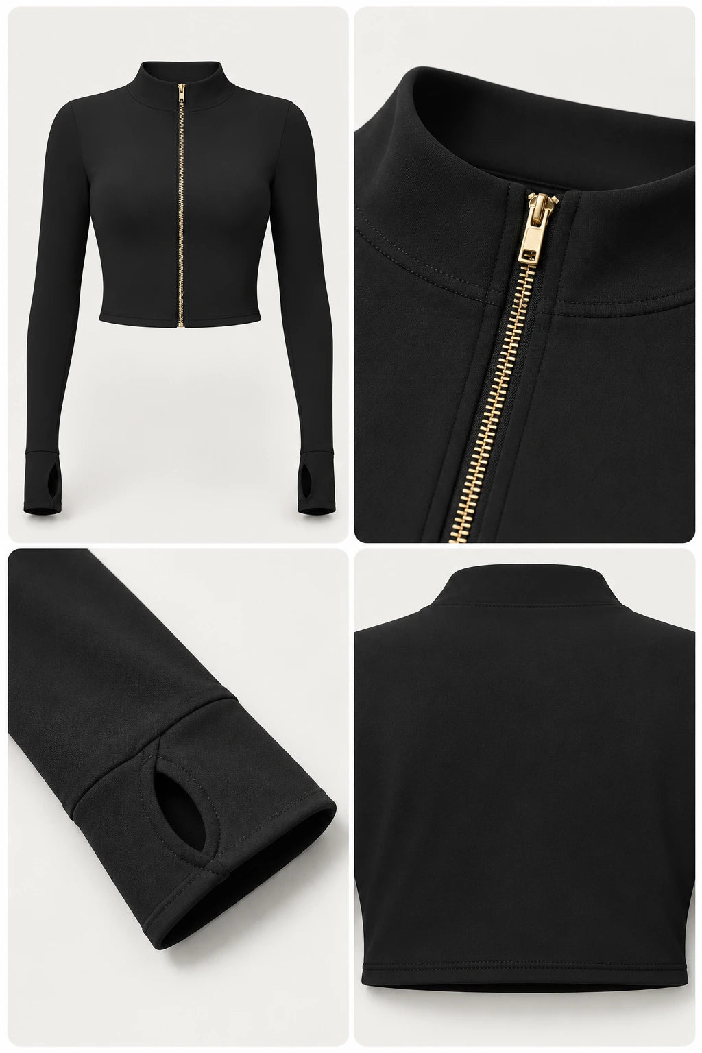 WEARHUB Nylon-Spandex Brushed Active Jacket — WHZ016 — product, details view