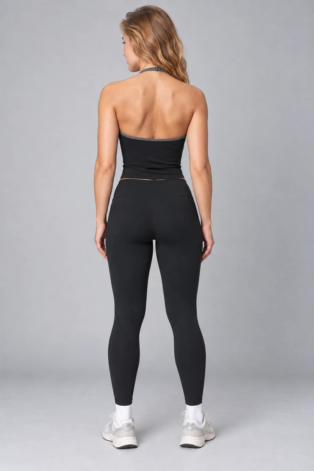 WEARHUB Nylon-Spandex Brushed Active Tank — WHZ018 — product, back view