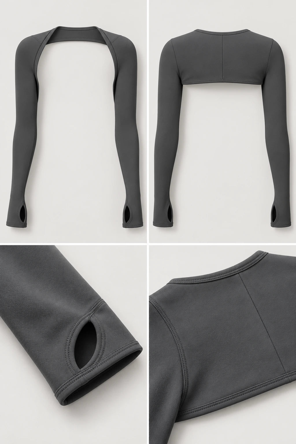 WEARHUB Nylon-Spandex Brushed Long-Sleeve Shrug — WHZ020 — product, details view