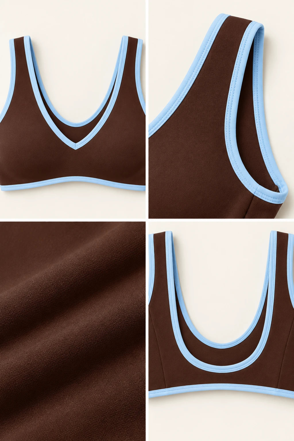 WEARHUB Nylon-Spandex Barely-There Sports Bra — WHZ021 — product, details view
