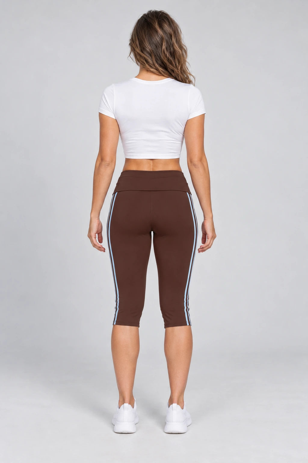WEARHUB Nylon-Spandex Barely-There Mid-Length Active Shorts — WHZ022 — product, back view