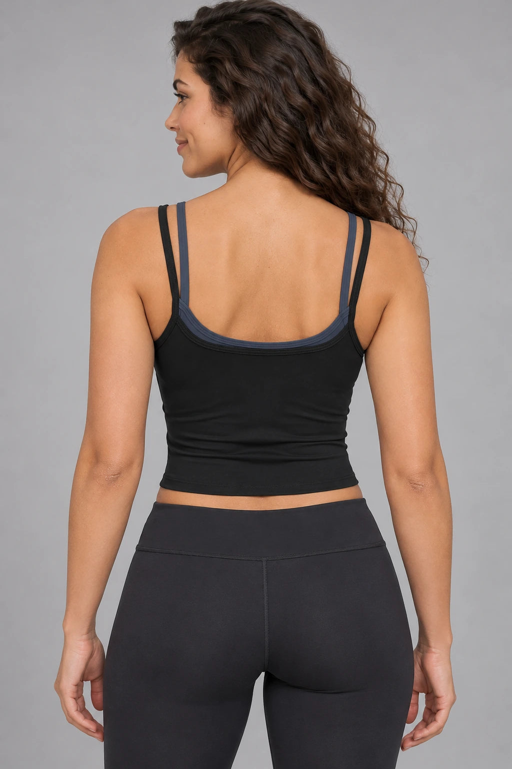 WEARHUB Nylon-Spandex Barely-There Active Tank — WHZ023 — product, back view