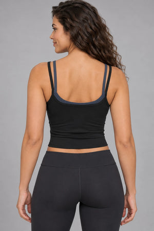 WEARHUB Nylon-Spandex Barely-There Active Tank — WHZ023 — product, back view