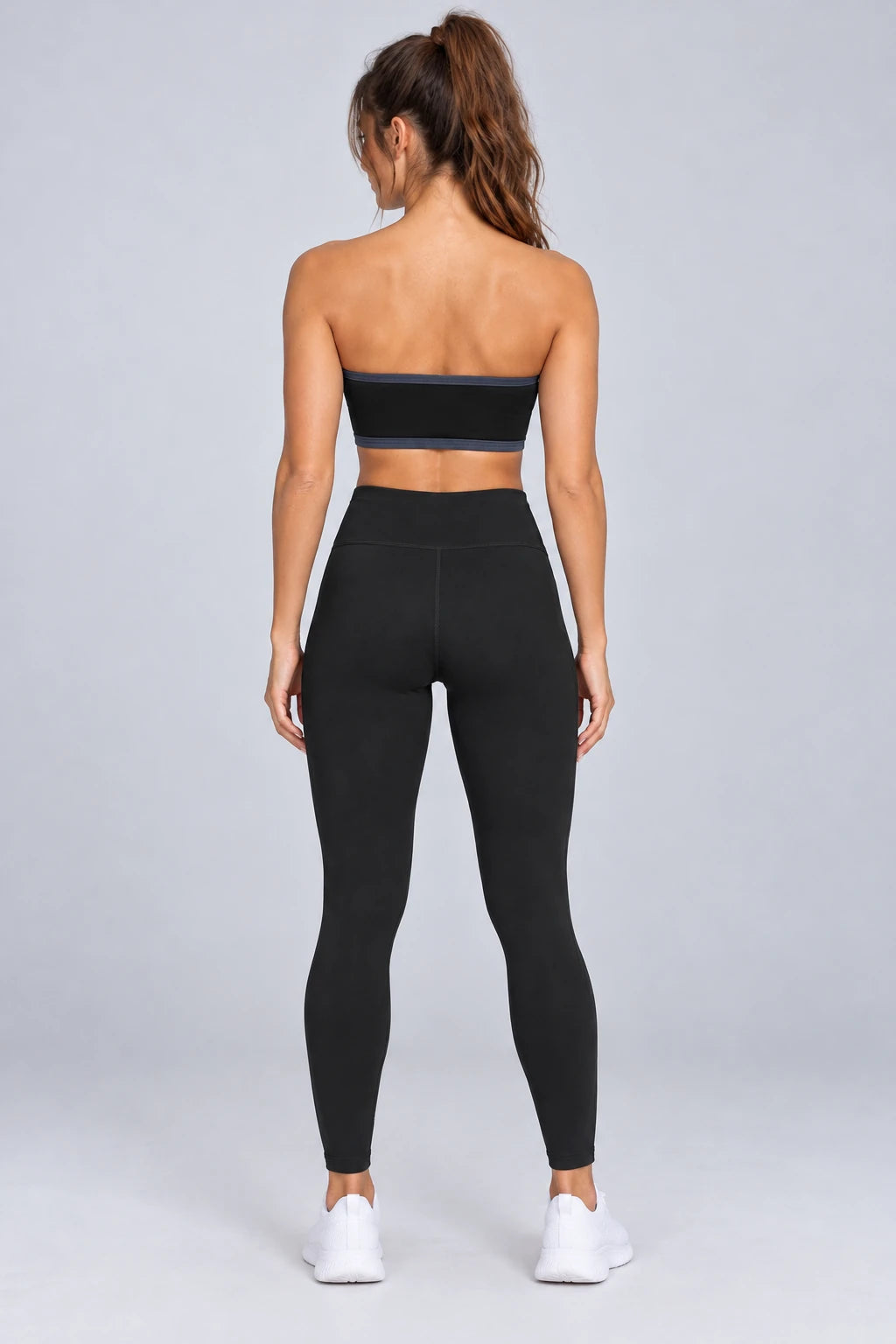 WEARHUB Nylon-Spandex Barely-There Sports Bra — WHZ024 — product, back view