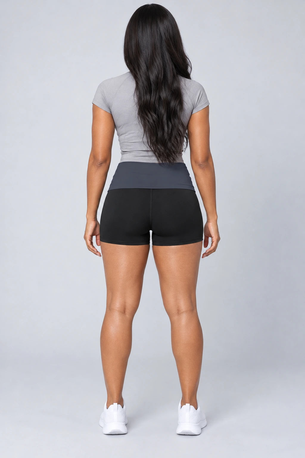 WEARHUB Nylon-Spandex Barely-There Active Shorts — WHZ025 — product, back view