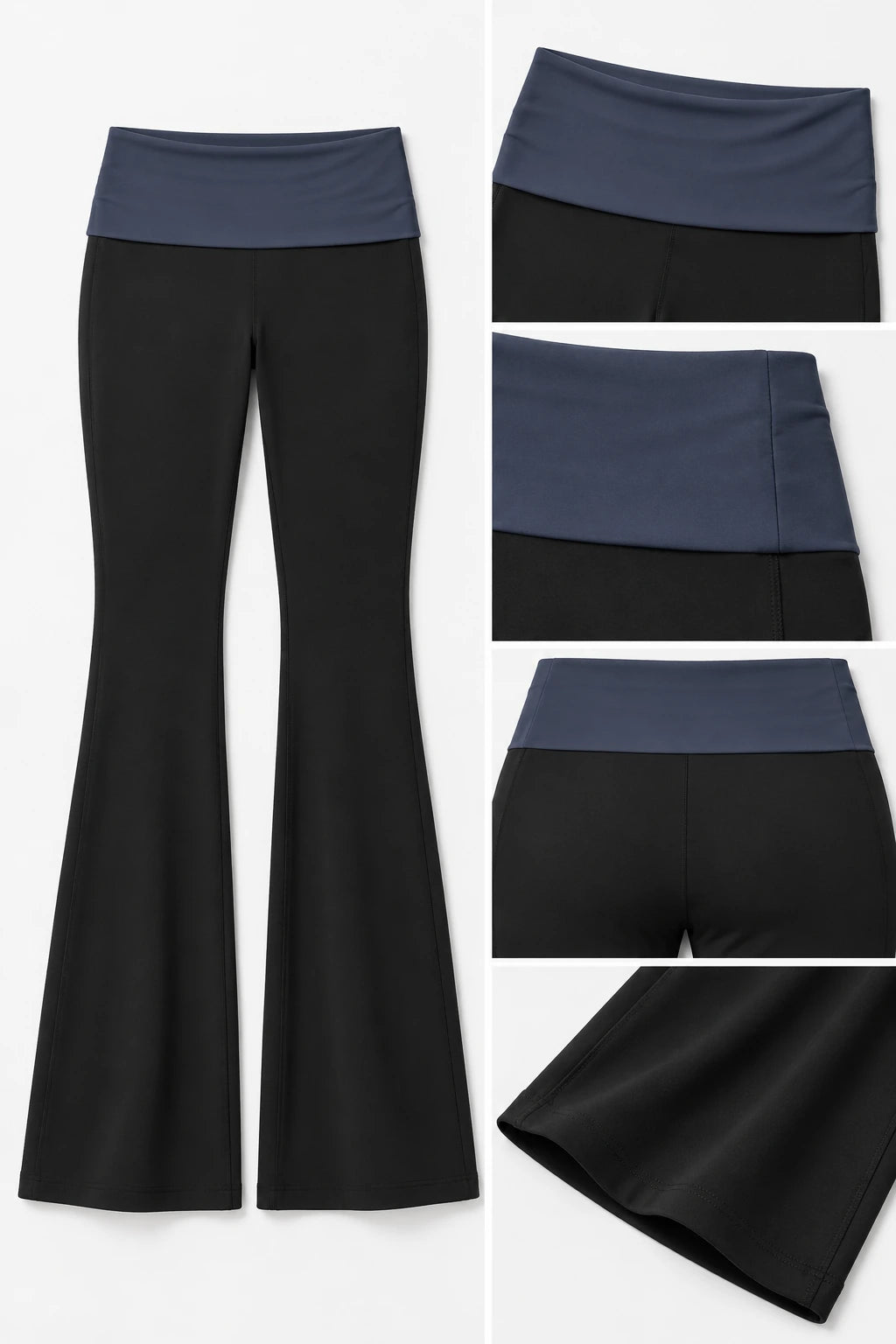 WEARHUB Nylon-Spandex Barely-There Wide-Leg Yoga Pants — WHZ026 — product, details view