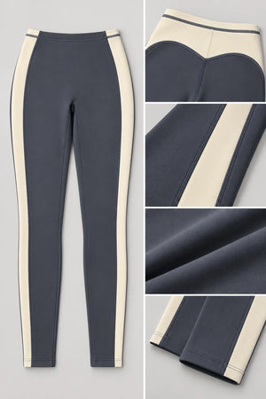 WEARHUB Nylon-Spandex Color-Block Barely-There Yoga Leggings — WHZ030 — product, details view