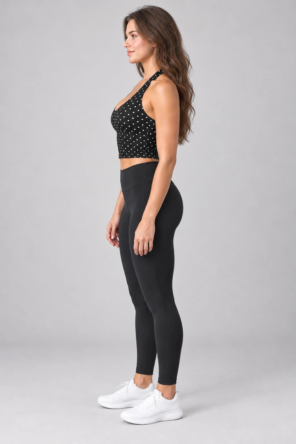 WEARHUB Polyester-Spandex Printed Active Tank — WHZ031 — product, side view