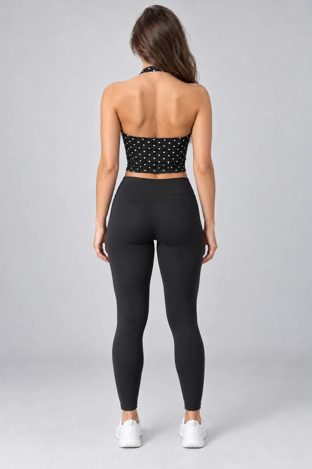 WEARHUB Polyester-Spandex Printed Active Tank — WHZ031 — product, back view